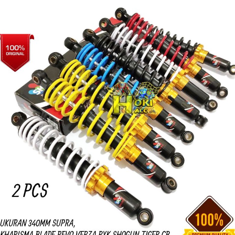 ・ Shockbreaker Belakang Shok Variasi Bebek Shockbreker 340 MM (2PCS) Type 811 Series Supra X 125 Rxk
