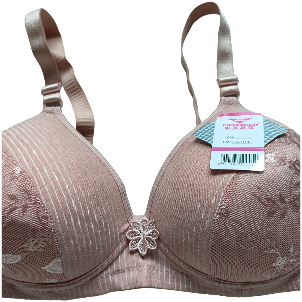 VIRAL BH MissCarol Size 46 - 52 Cup D Tanpa Kawat Busa Sedang