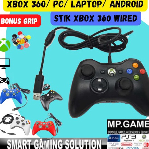 Baru Stik stick xbox kabel wired xbox 360 PC ori pabrik Stik Xbox Stick Xbox Pc Laptop Android m Kua