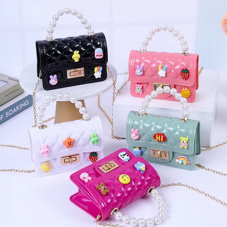 SALE TERBATAS Tas Jelly Mini 2 Model Dan Motif Berbeda - Tas Jelly Mini Kartu Karakter 3D JX 445 Imp