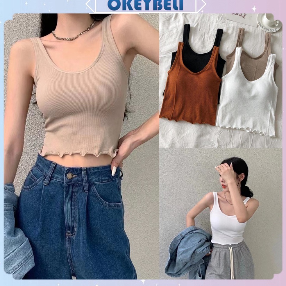 HARGA SPESIAL •OKEY BELI•BR591 Tanktop Bra Gym Bra Olahraga Push Up Wanita Tanpa Kawat Elastis Sexy