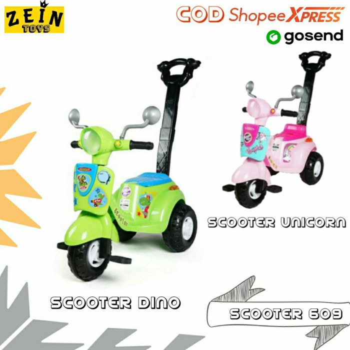 Terlaris Mainan Anak Scooter/Sepeda Roda 3/Shp Scooter 609