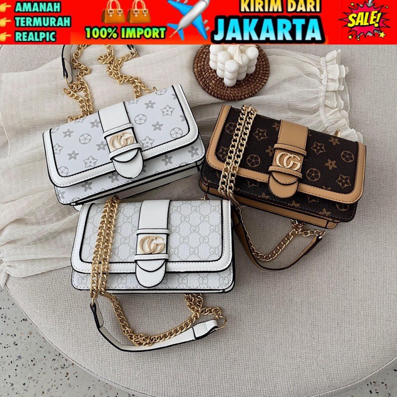 PALING DIMINATI TI 3086 -  TAS SELEMPANG WANITA IMPORT MURAH  BATAM  PESTA - G