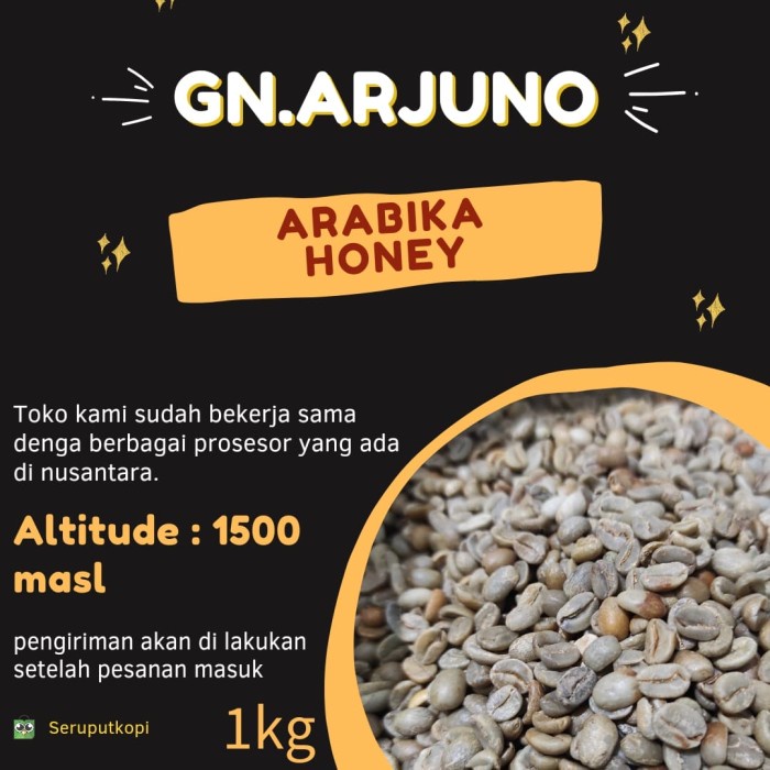 

Eklusif Biji Kopi Greenbean Arabika Gn.Arjuno Honey 1Kg Arabica Grade 1 Berkualitas