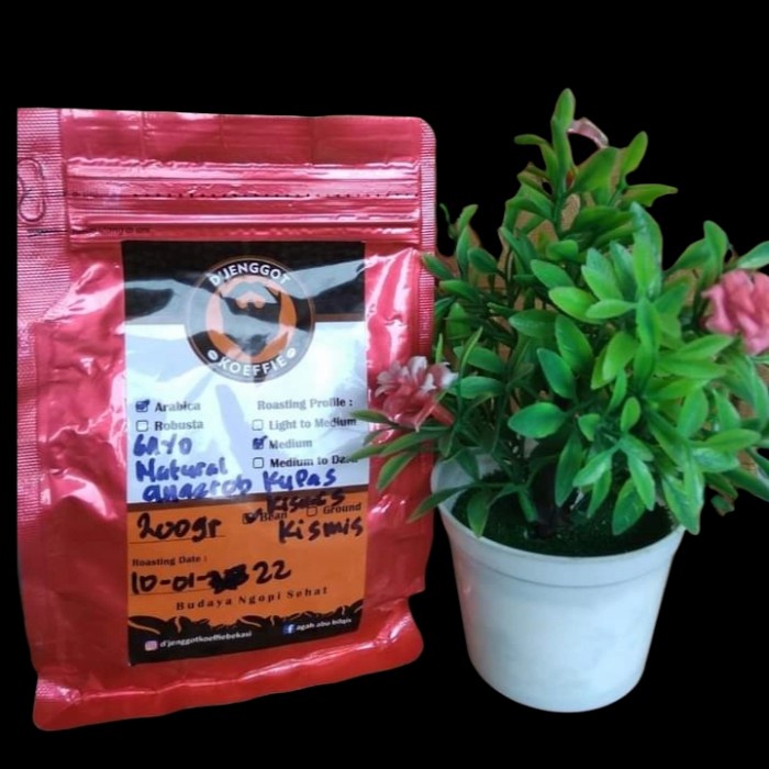 

Murah Arabica Gayo Natural Kupas Kismis 200Gram Bagus