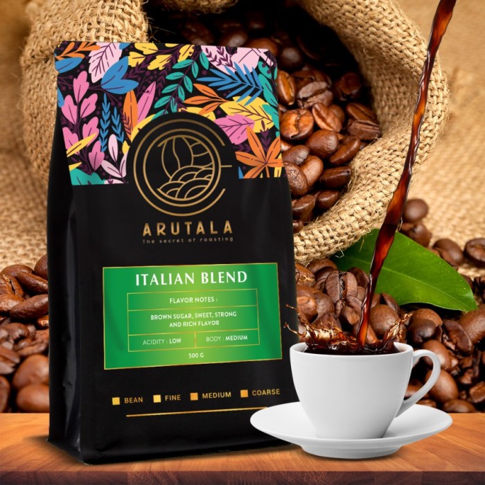 

Nikmati Biji Kopi Roasting Italian Blend Espresso Coffee Kopi Bubuk 500 Gram Terlaris