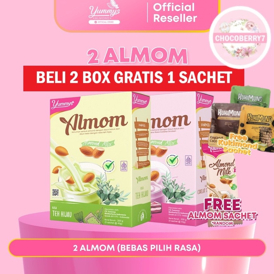 ready ALMOM Booster Asi Milk SUSU ALMOM Pelancar Asi Yummys Bubuk Susu Almond