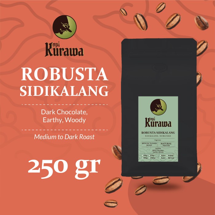

Wow Kopi Robusta Sidikalang Sumatera Coffee Espresso Beans Biji Bubuk 250G Promo