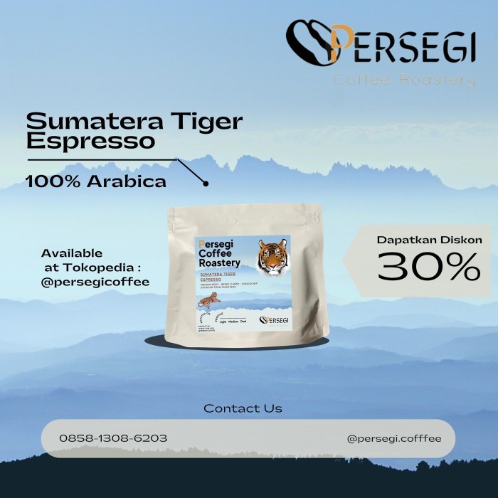 

Hari Ini Biji Kopi Roasted Beans Sumatera Tiger Espresso 500 Gr Sale!!!