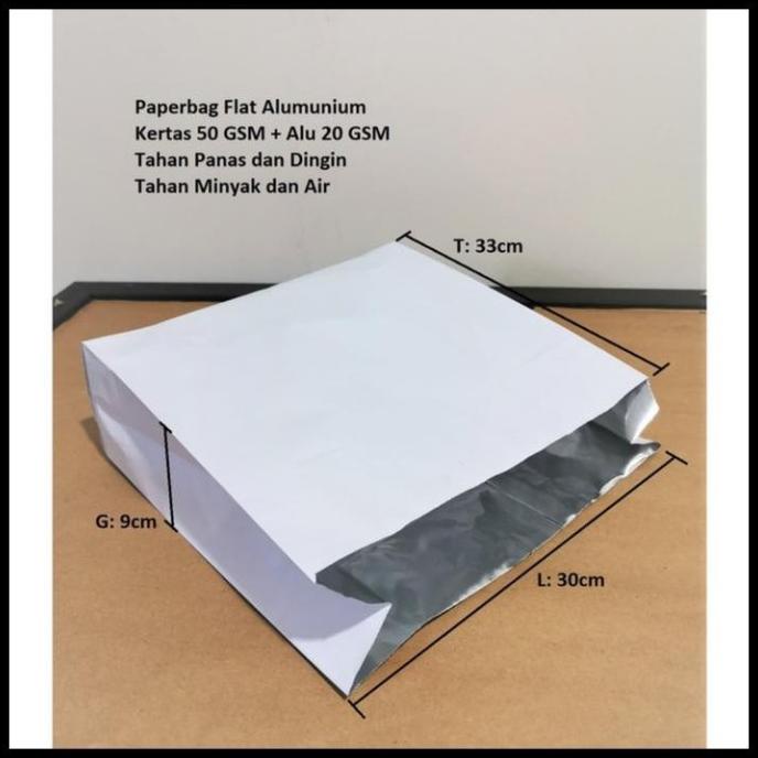 

Termantab] Ready Stock Paper Bag Kantong Kertas Lapis Aluminium 30X9X33 Cm @10Lbr