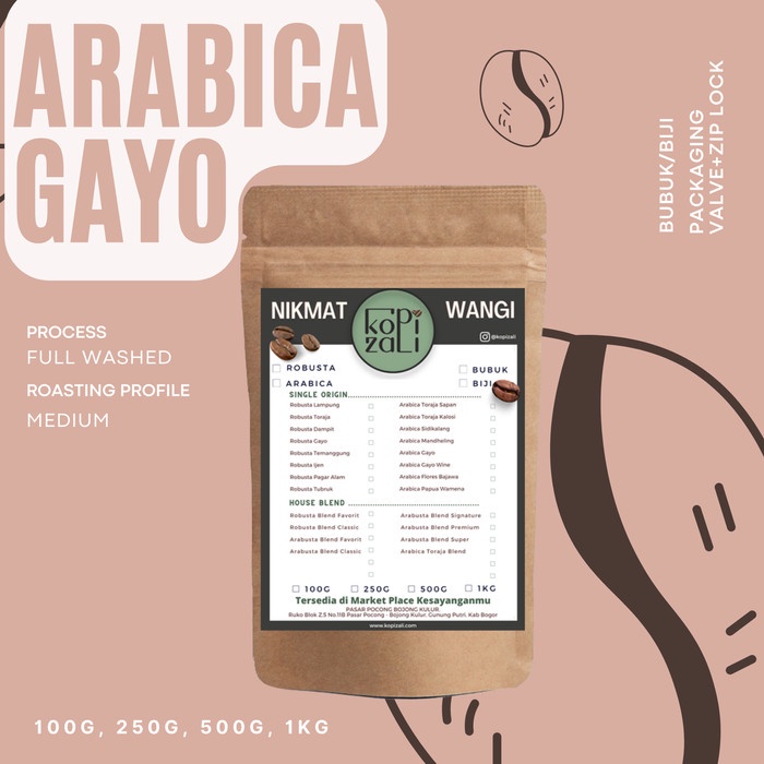 

Murah Kopi Zali - Arabica Gayo Hot Sale