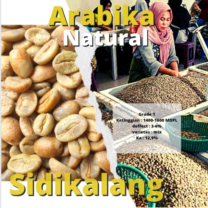 

Diskon 1Kg Green Bean Arabika Sidikalang - Natural Hot Sale
