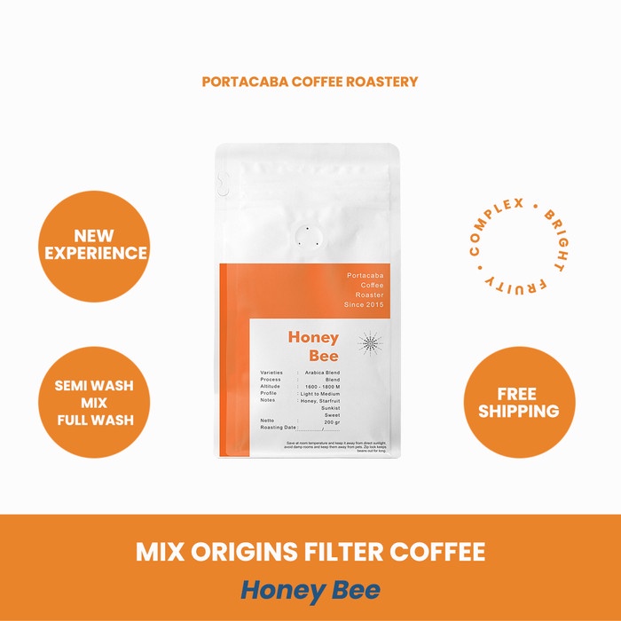 

Aman Kopi Arabika Portacaba Mix Origins Honey Bee 200Gr Diskon