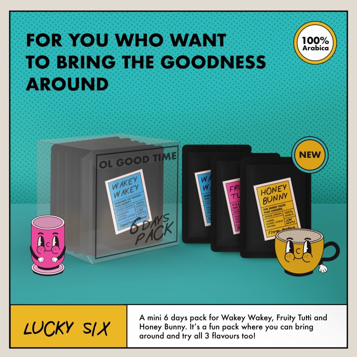 

Lucu Biji Kopi Arabika - Mini 6 Days Pack 90 Gr Murah