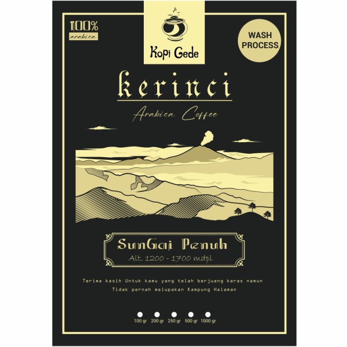 

Murah Kopi Arabika Kerinci Sungai Penuh 1 Kg Arabica Coffee (Biji/Bubuk) Limited