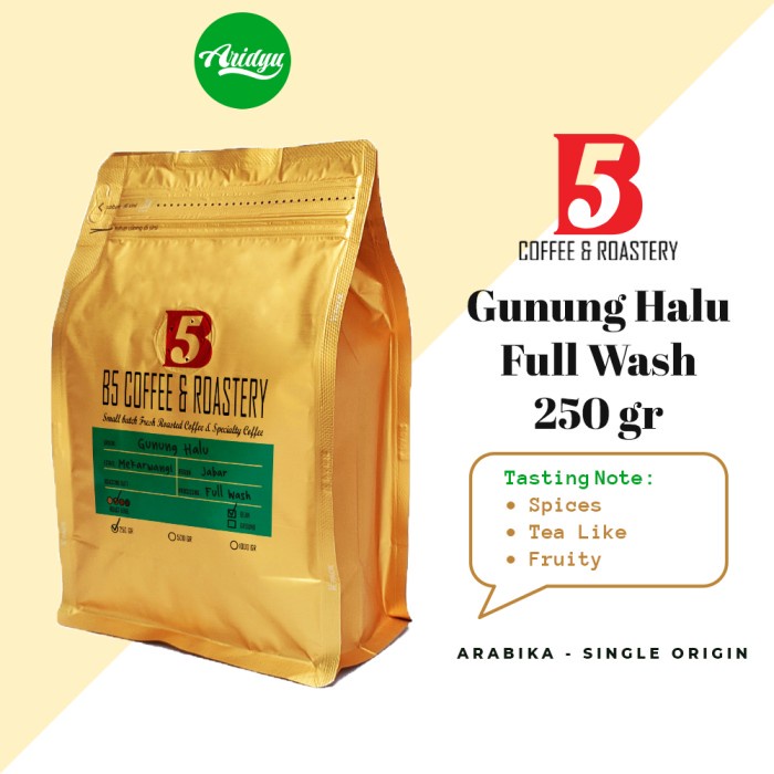 

Produk Kopi Arabika | Gunung Halu Full Wash | Medium Roast 250 Gr | B5 Coffee Sale!!!