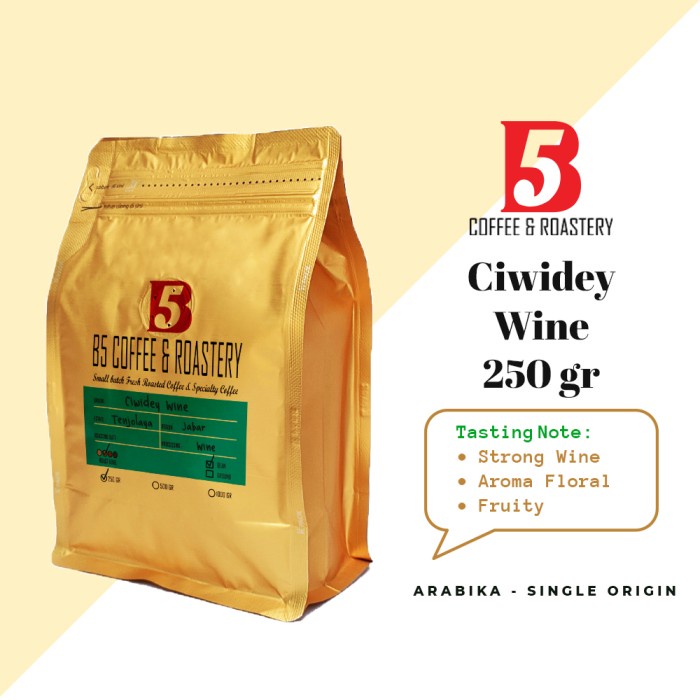 

Jual Kopi Arabika | Ciwidey Wine | Floral Like | Medium Roast 250 Gr Bagus