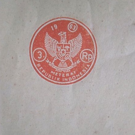 

kertas segel tahun 1963 original