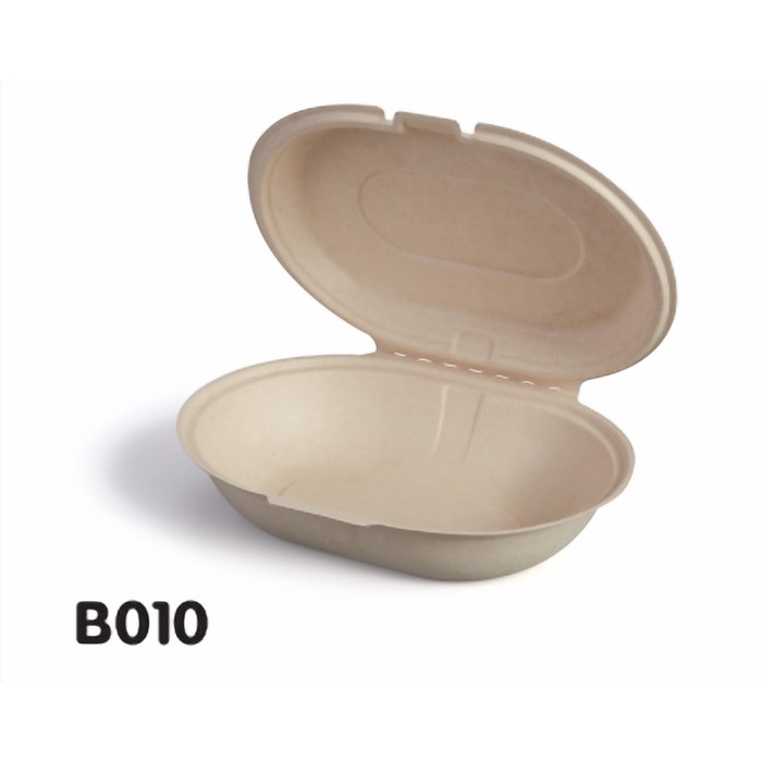 Terlaris Oval Bagasse Lunch Box 720 / Ecofriendly Box / Food Box / Box Makanan