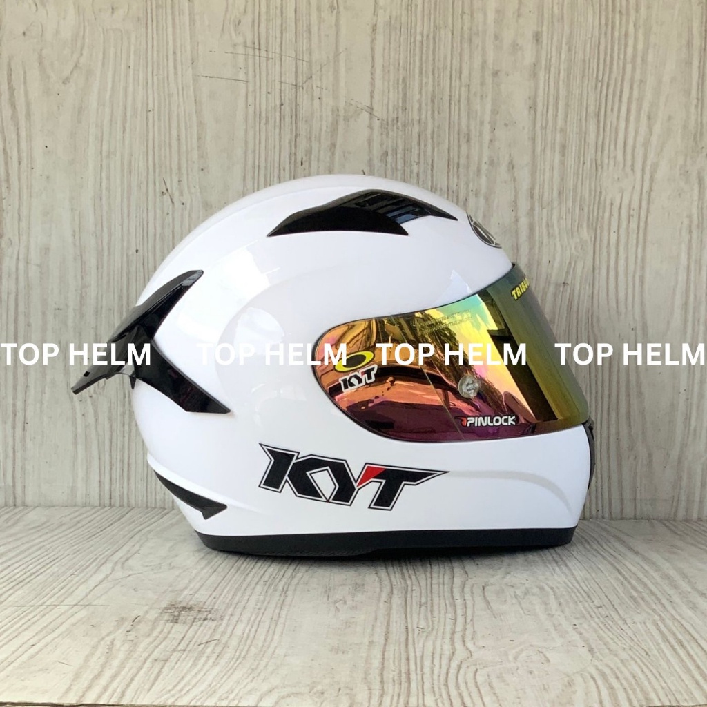 Helm Kyt R10 Solid PutihPaket Ganteng R10Kyt R10Kyt Kyt Full Face