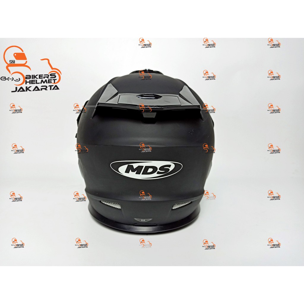 Mds Helm Pro Solid Bla Doff Moto Double Visor Full Face