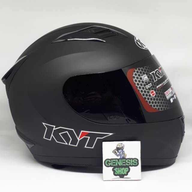 Helm Kyt Full Face Helm Kyt R10 Solid Polos Size M L Xl Xxl Bla Glossy Bla Doff White Glossy