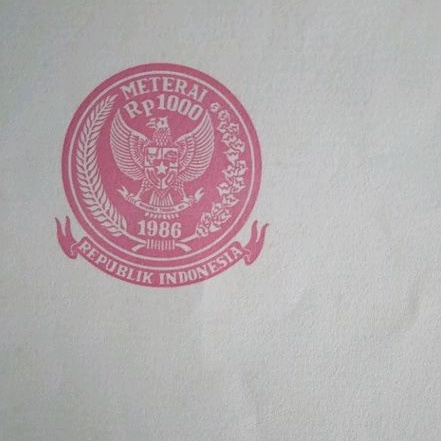 

kertas segel tahun 1986 original