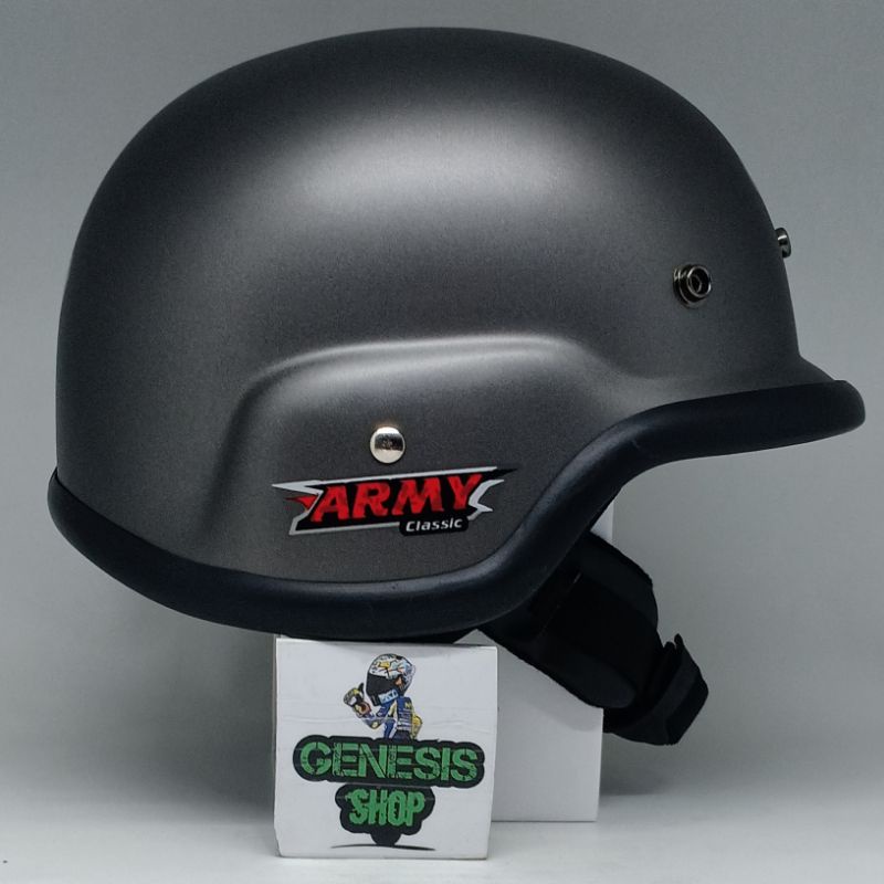 Helm Hbc Army Solid Polos Helm Retro Army