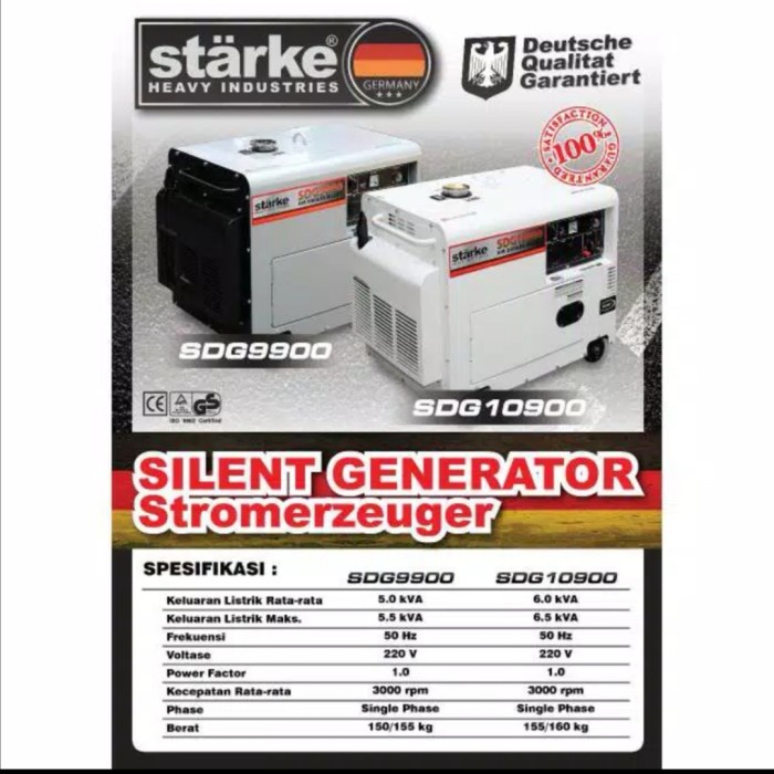 Genset Silent 8 Kva 6500 Watt Starke Sdg10900