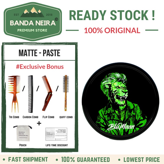 Terlaris Blumaan Monarch Matte Paste Pomade Original Impor Murah
