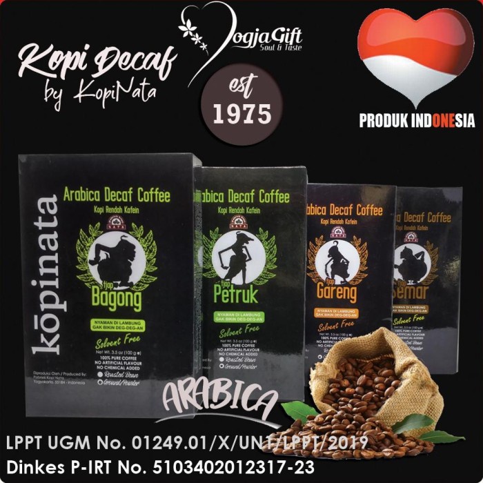 

Hemat Asli!! Kopi Decaf Arabica Pabriek Kopi Nata Sedjak 1975 Bergaransi