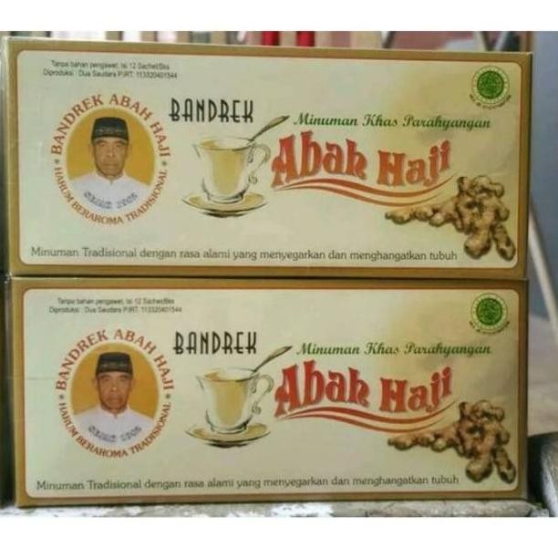 

Cantik Bandrek Abah Haji Asli Ciwidey Minuman Khas Parahyangan Isi @12 Sashet Bergaransi