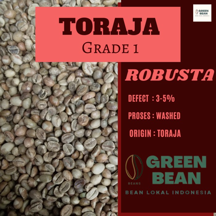 

Buruan Green Bean / Biji Kopi Robusta Toraja - 1Kg Murah