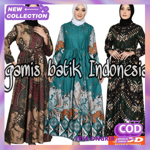 Gamid Wanits Bathik Premium Viral Pesta Pernikahan Bsju Games Batik Model Kombinasi Maxi Dress Bstik