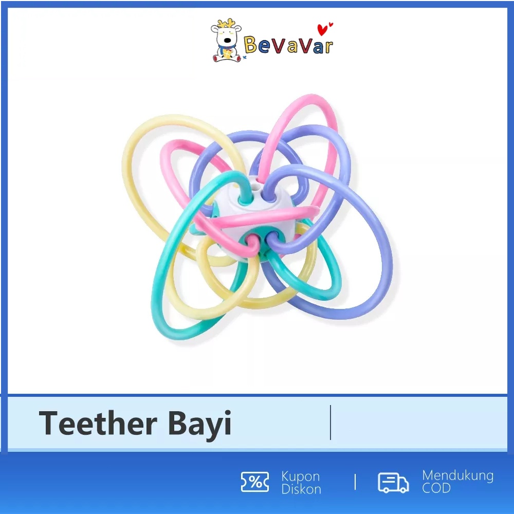 BEVAVAR Mainan Bayi Manhattan Gigitan Bola BPA free/ Teether Bayi Bahan Lembut