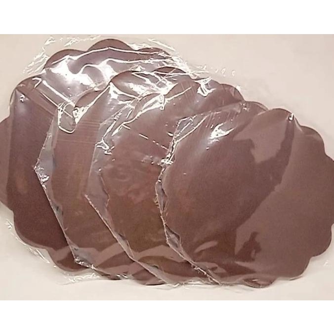 '+'+'+'+] ALAS KUE PLASTIK / TATAKAN KUE PLASTIK COKLAT BULAT 22 CM