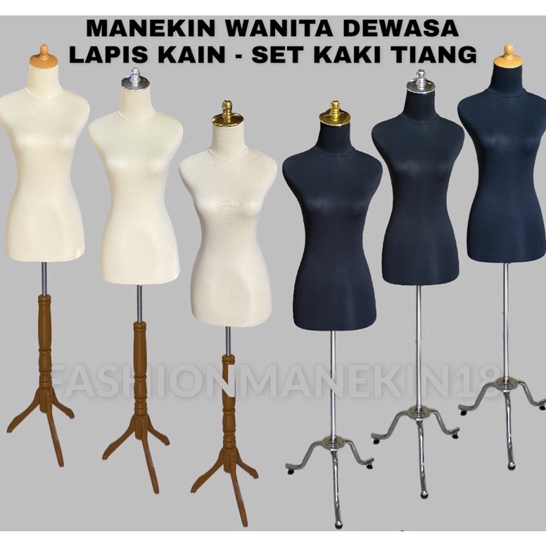 HARGA TERMURAAH PATUNG MANEKIN WANITA DRESS LAPIS BUSA 1 SET DENGAN KAKI TIANG - PATUNG BAJU CEWEK K