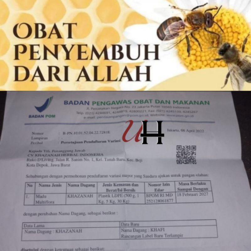 

Madu Murni Multiflora 5Kg/ Kemasan Polos / Madu 5 Kg / Madu Polosan 5 Kg