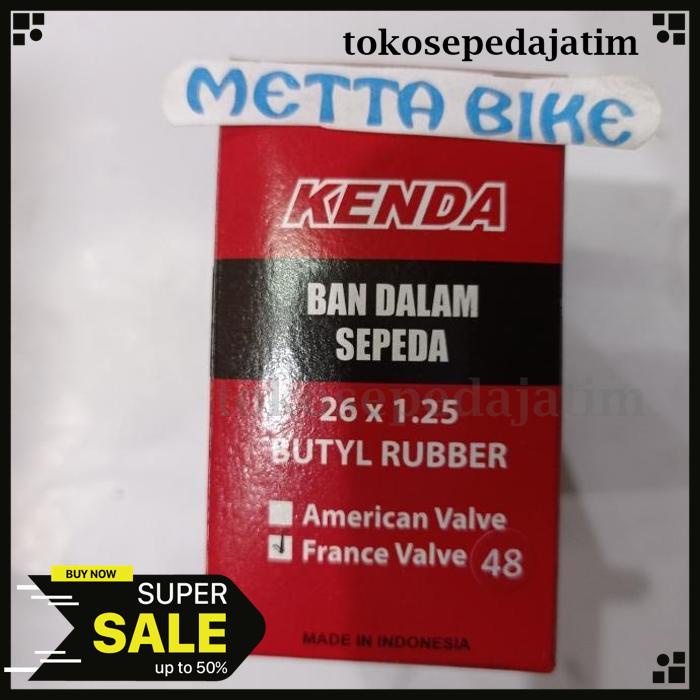 BAN DALAM SEPEDA 26X1.25 FV 48 KENDA BEST SELLER 