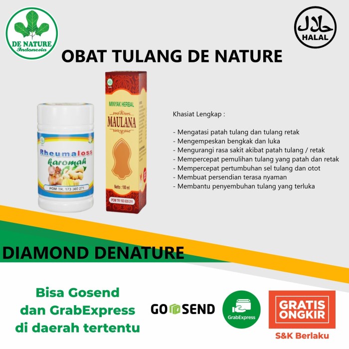 Obat Patah Tulang - Luka Dalam Paling Ampuh Rheumaloss Minyak Maulana