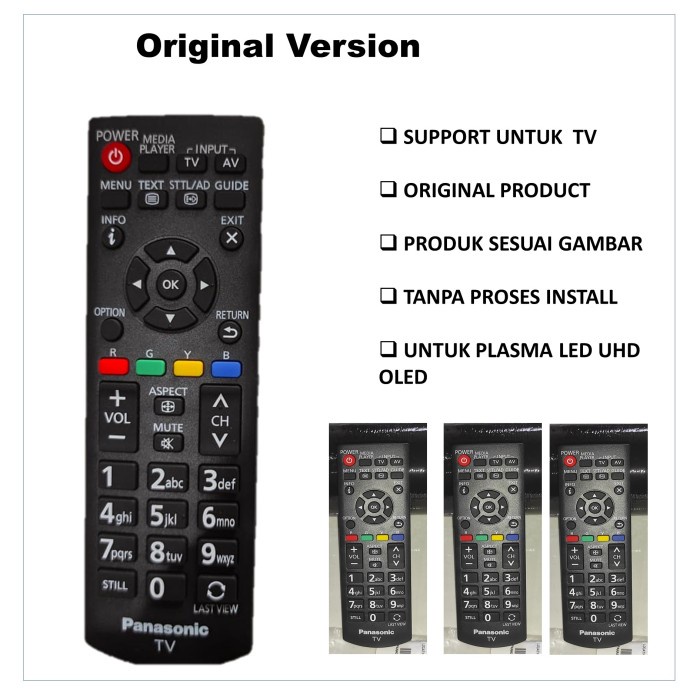 Terlaris Remote Panasonic Tv Viera Ori Remot Original