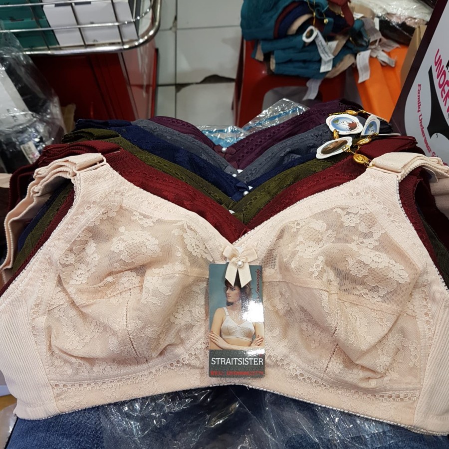 BH STRAIT SISTER ORIGINAL BH WANITA TANPA BUSA TANPA KAWAT CUP A DAN B