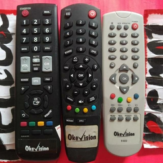 Remot Okevision Tv Parabola Original Terlengkap