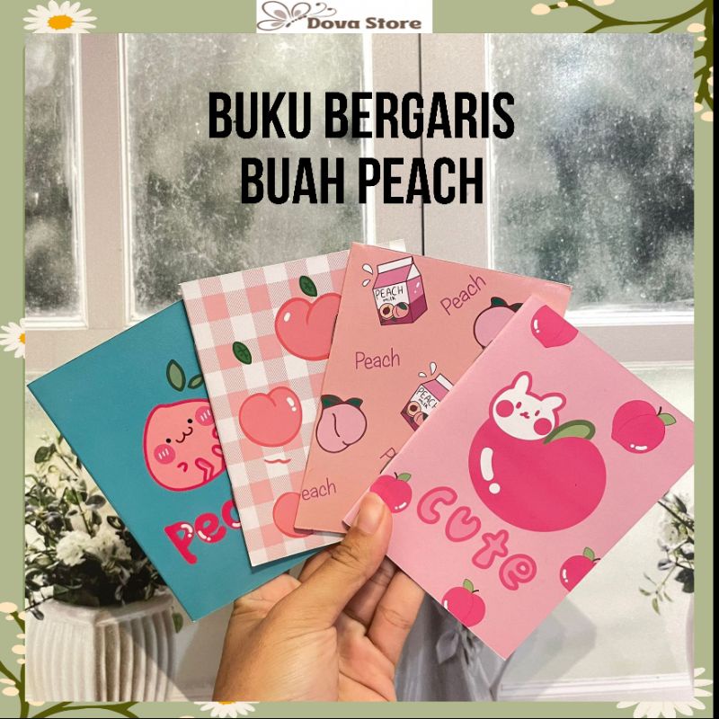 

BUKU MINI BERGARIS COVER BUAH PEACH CATATAN HARIAN
