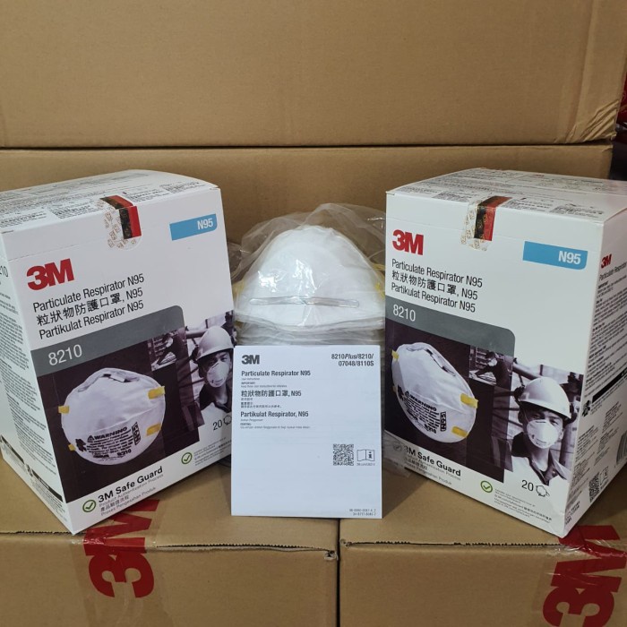 ALAT KESELAMATAN MASKER 8210 N95 SINGAPORE HOLOGRAM 1 BOX ISI 20 PCS ORIGINAL