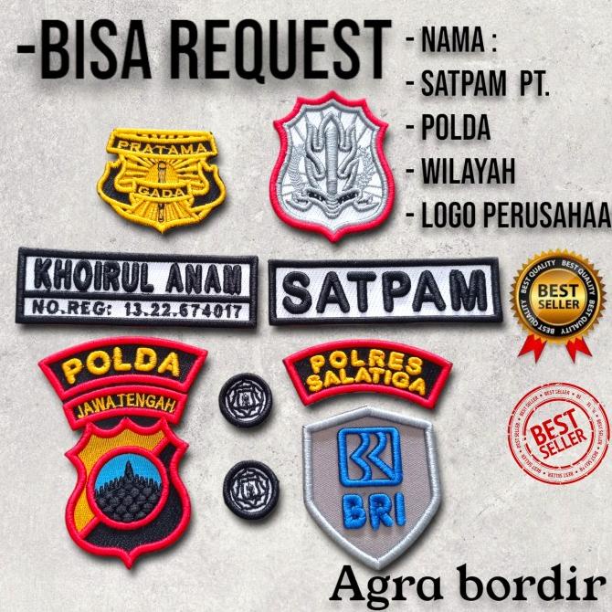 Bordir Satpam Security Pdh Timbul