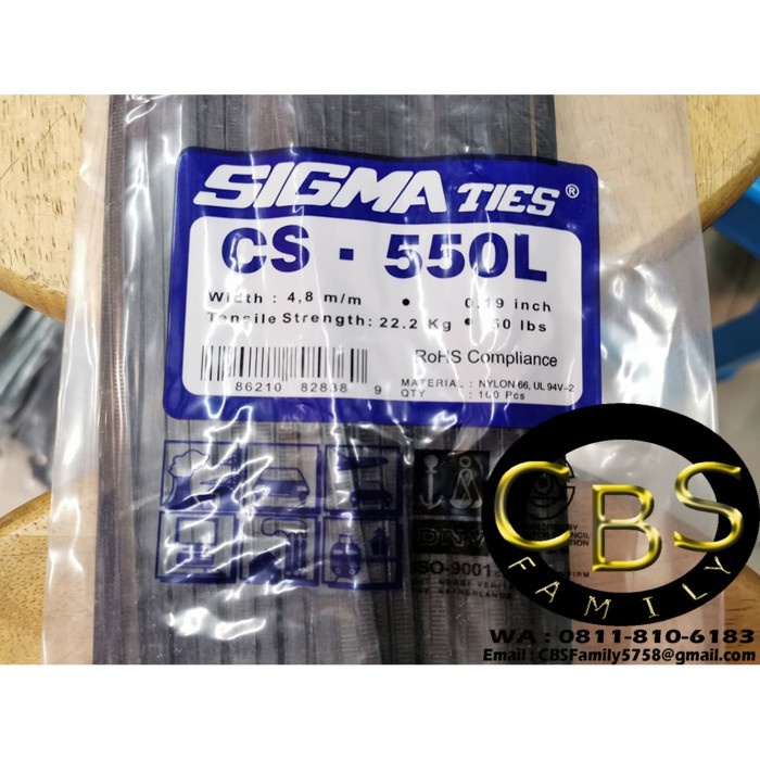 

Bestseller Kabel Ties / Kabel Tis / Cable Tie Cs 550 L Hitam 55 Cm Sigma Cs550L