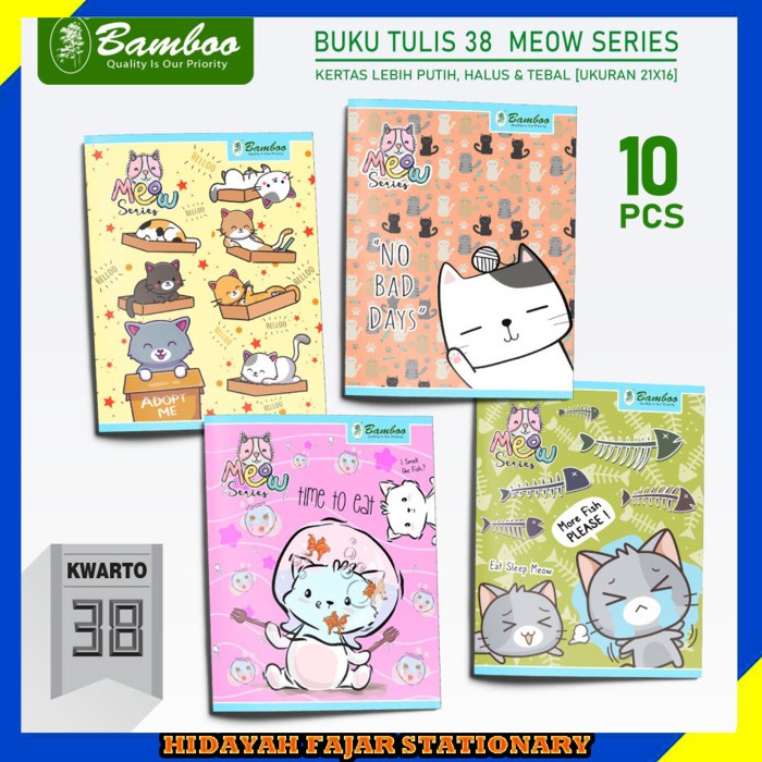 

Buku Tulis / Bamboo Buku Tulis Kwarto 38