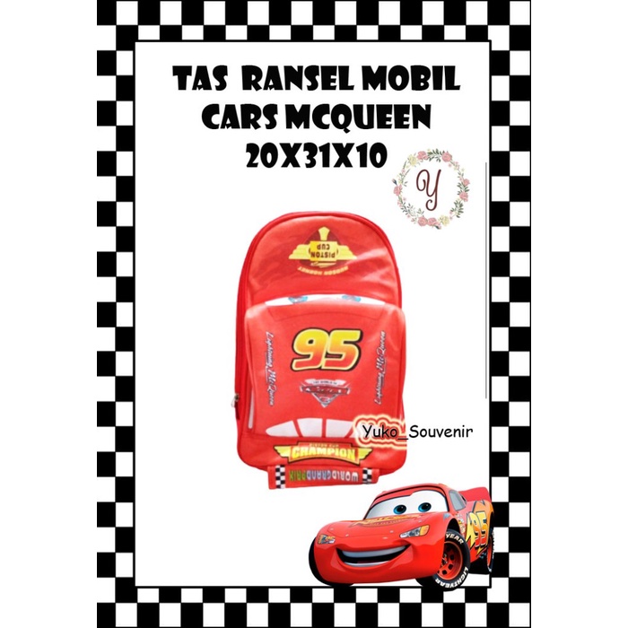 ✿KOP✿ Tas Ransel Model Mobil Cars Mcqueen Bagus Tebal Murah Tas Cars Mcqueen DISKON
