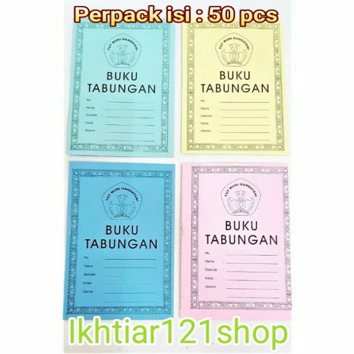 

Terlaris Buku Tabungan Siswa Sekolah Perpack Isi 50Pcs